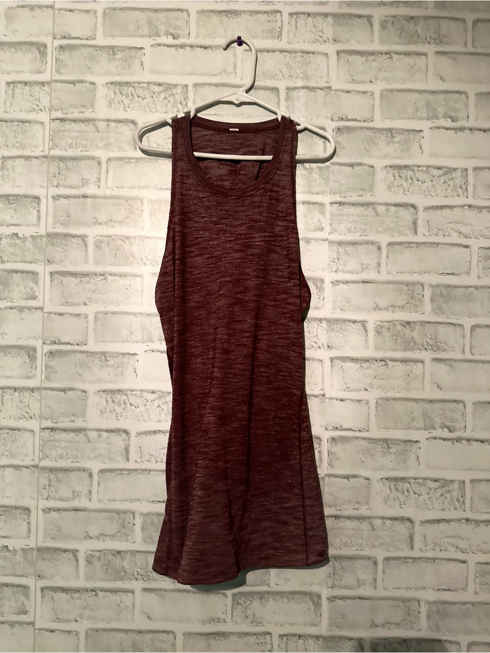 lululemon athletica Maroon Heathered Muscle Tank